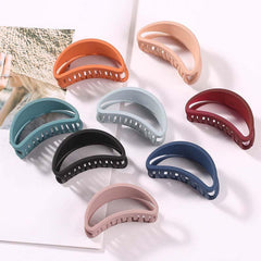 Frosted Semi Round Hair Clip Hair Claw for Women Girls