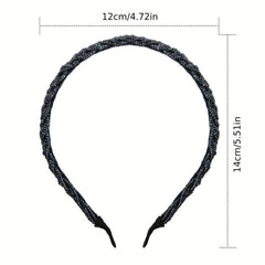 6 Beaded Decor Headband Hair Hoop Non-slip Hairbands for Daily Decoration
