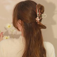 Red Rabbit Hair Claw Rhinestone Tassel Hairpin Girls Hair Accessories