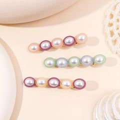 3pcs Set Faux Pearl Hair Clip Beaded Headwear Side Clip Hair Accessories