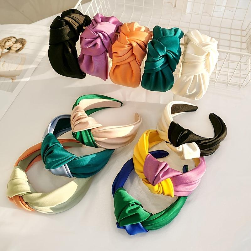 Satin Knotted Hairband Women Hair Accessories
