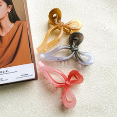 3pcs Gradient Hair Claw Sweet Nonslip Ponytail Holder Women Girls Hair Clip