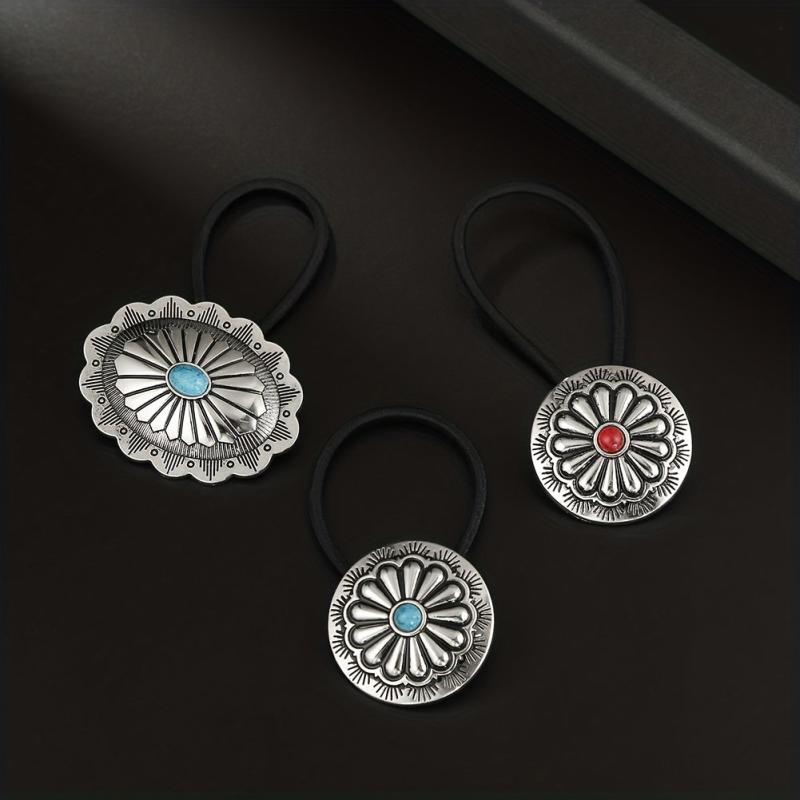 Turquoise Western Hair Rope Rubber Band Head Jewelry for Women