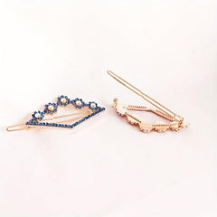 6pcs Rhinestone Hair Clip Alloy Hair Barrette Women Girls Hair Accessories