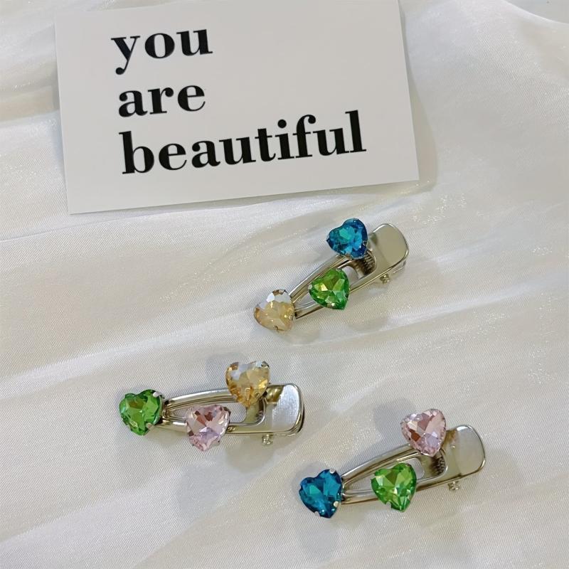 Colorful Rhinestone Hair Clip for Women Girls