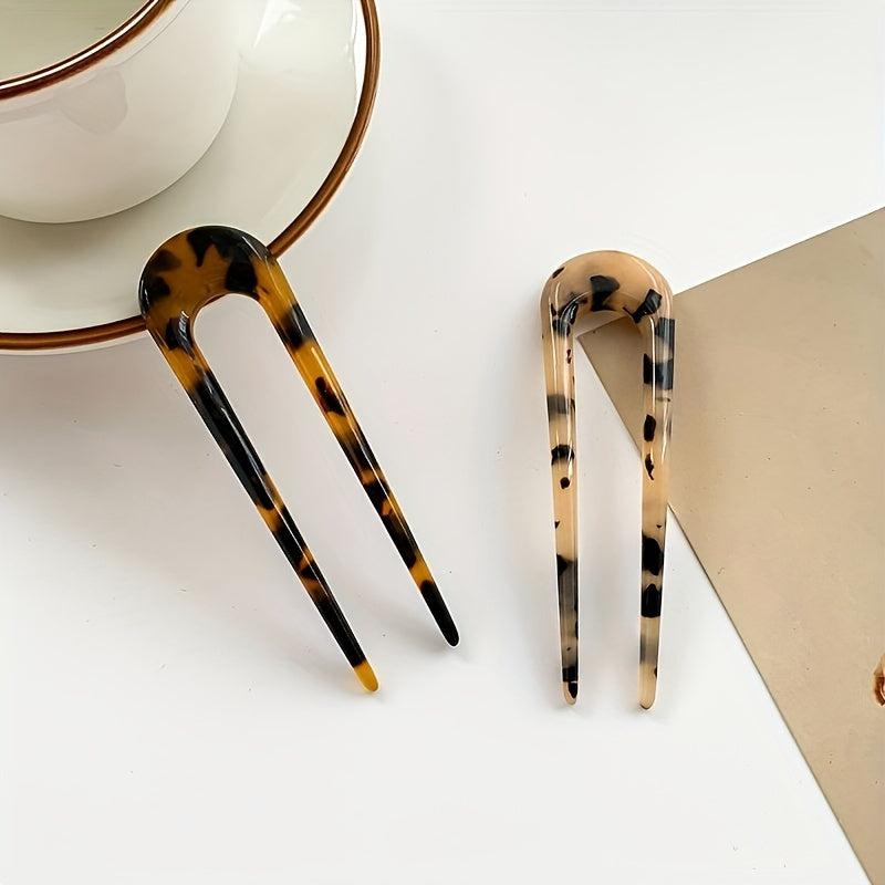 Resin Hair Stick Ponytail Holder Hair Fork Hair Accessories For Women Girls