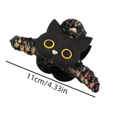 Sweet Animal Claw Clip For Girls - Tweed Shark Claw Hair Clip