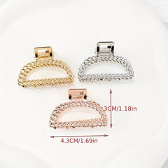 Metal Hollow Hair Claw Ponytail Holder for Women