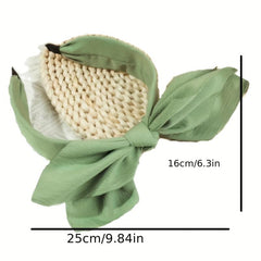 Double Bow Knotted Headband Wide Head Hoop Style Headdress