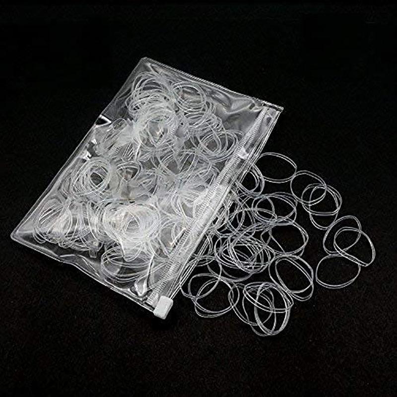1000pcs Reusable Hair Tie No Hair Damage Elastic Braiding Hair Rubber