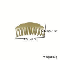 Matte Solid Hair Claw Clip Acrylic Banana Clip Non Slip Jaw Clamp Clip