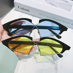 Y2K Cross Sunglasses Summer UV400 Sun Shades for Beach Party Club