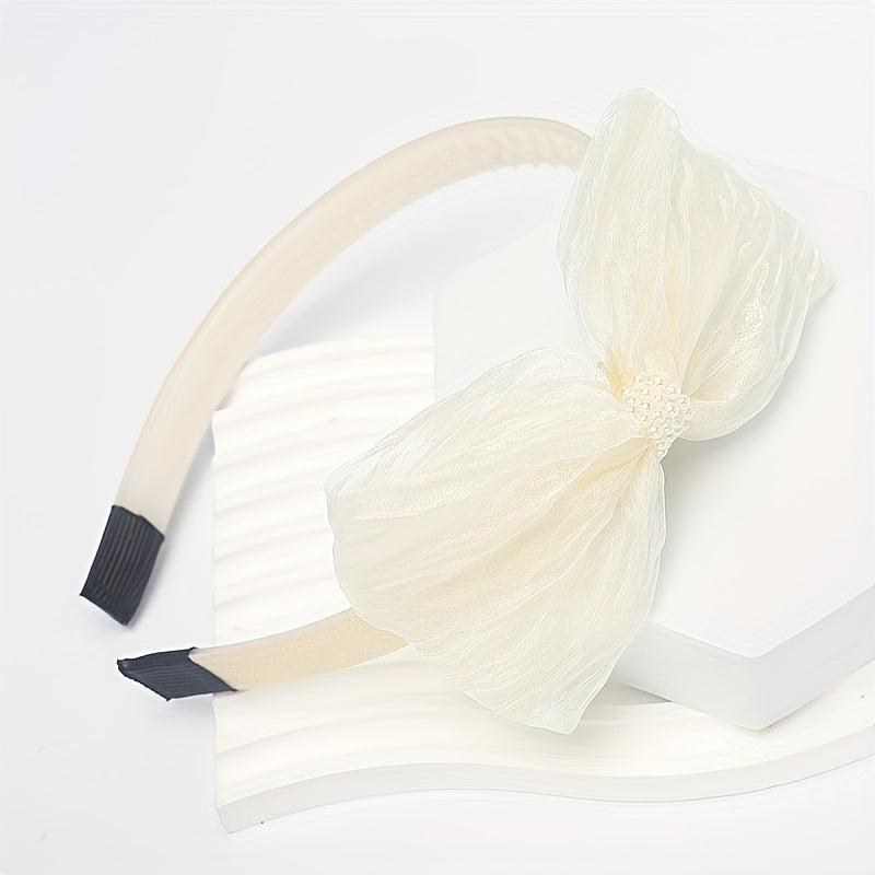 Mesh Bow Hairband for Girls Princess Style Head Buckle