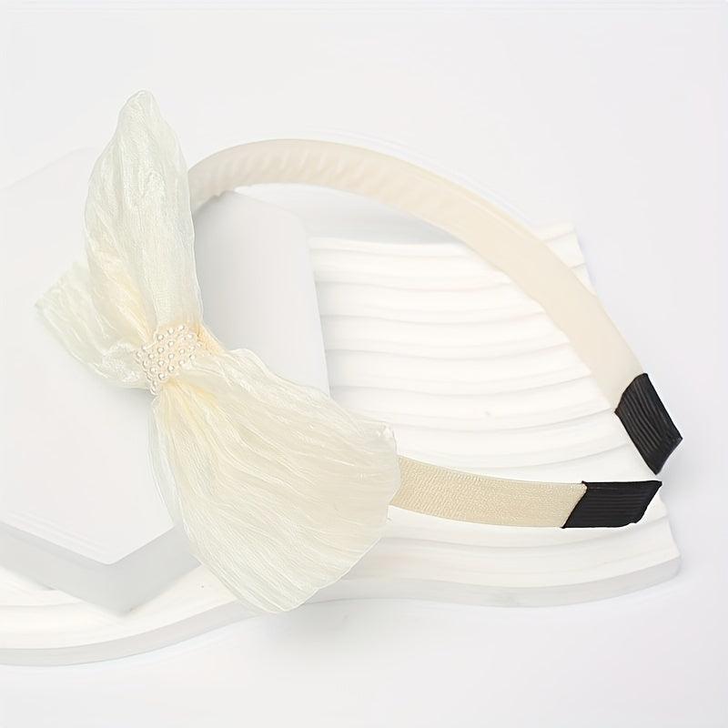 Mesh Bow Hairband for Girls Princess Style Head Buckle