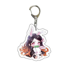 Animation Keychain Two sided Acrylic Pendant Keyring