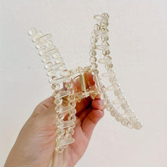 Rhinestone Faux Pearl Hair Claw for Women