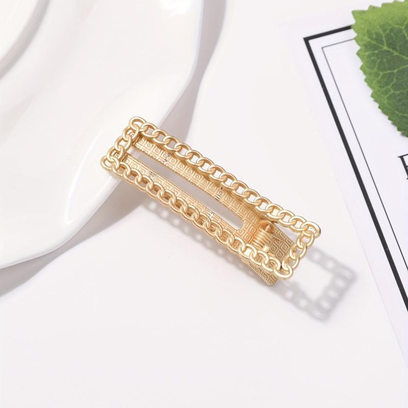 1pcs Chain Hair Clips Hollow Vintage Hair Clips All Match Hair Barrettes