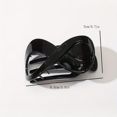2pcs French Curved Hair Clip Large Duck Billed Clip Ponytail Holder Clip
