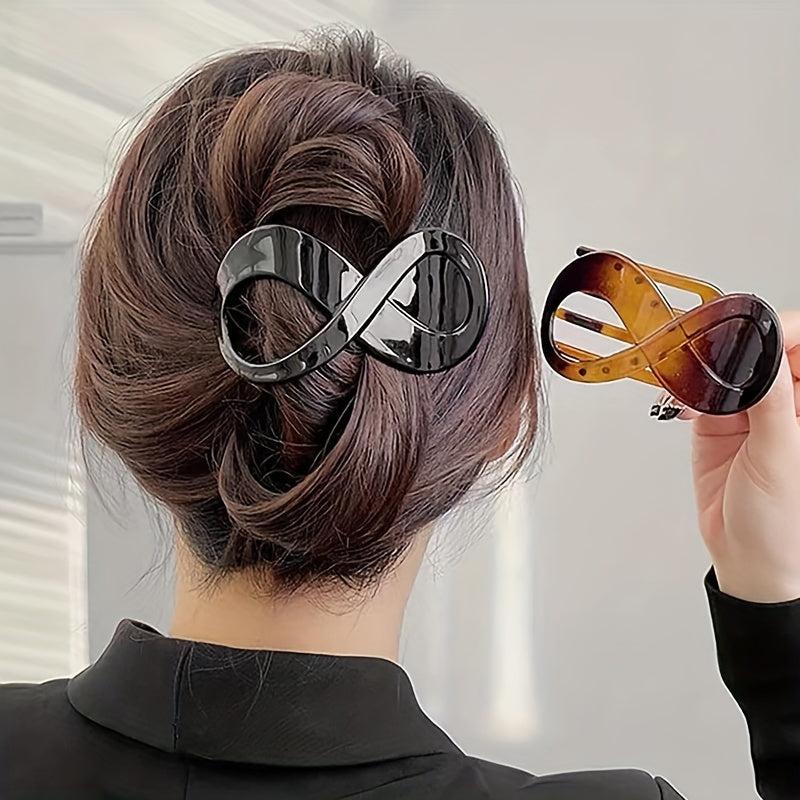 2pcs French Curved Hair Clip Large Duck Billed Clip Ponytail Holder Clip
