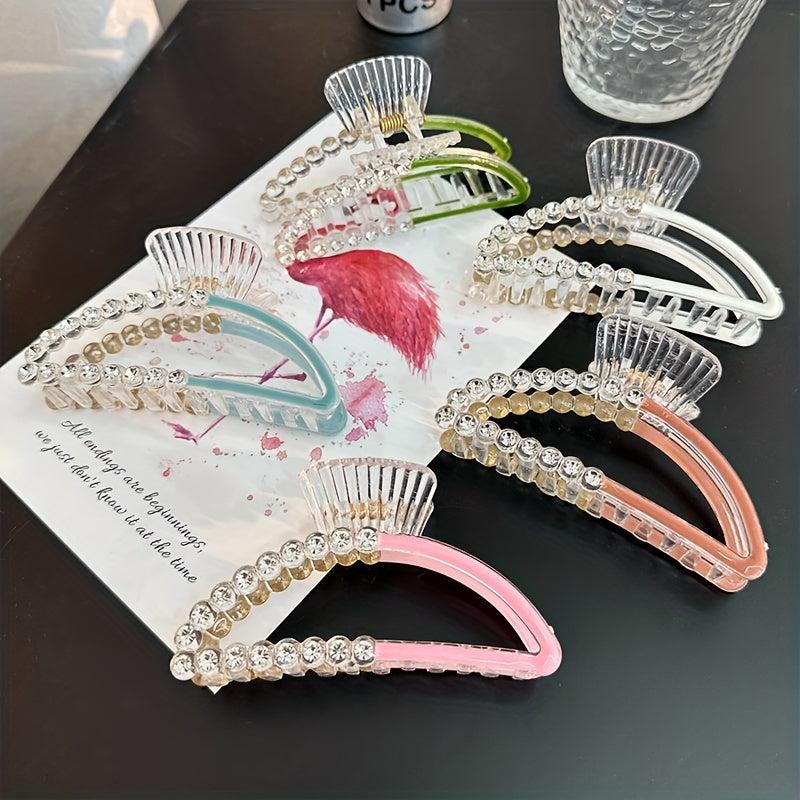 Acrylic Block Hair Claw Clip Summer Banana Clip Jaw Clamp Clip