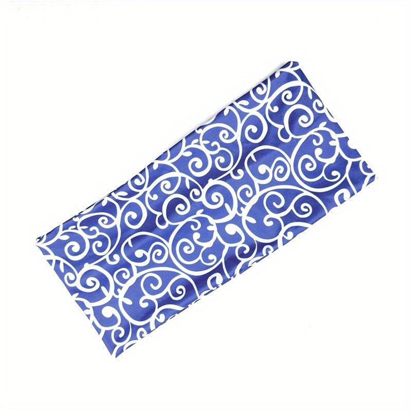 Wide Brim Sports Headband Print Stretch Sweat Absorbing Headband