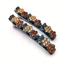 Colorful Rhinestone Braids Clip for Hair Bangs
