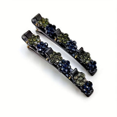 Colorful Rhinestone Braids Clip for Hair Bangs