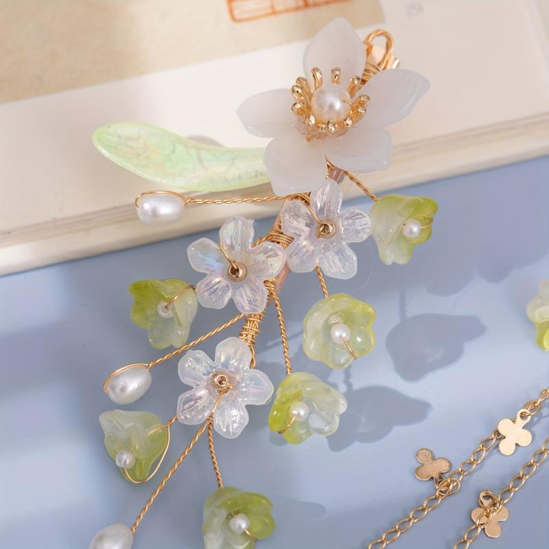 Ancient Style Hairpin Headdress Side Clip Cheongsam Costume Accessories