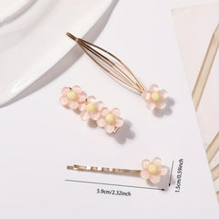 3pcs Flower Hair Clip Bobby Pin Side Clip Bangs Clip Floral Hair Accessories