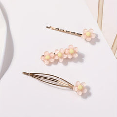 3pcs Flower Hair Clip Bobby Pin Side Clip Bangs Clip Floral Hair Accessories