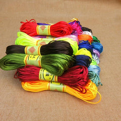 18m 708inch Chinese Knot Rope Line 7 Handwoven Rope Red String Bracelet