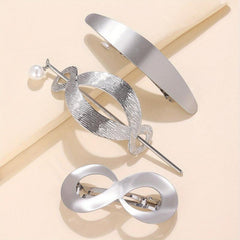 Vintage French Hair Clips Metal Stick Ponytail Holders Barrettes for Women Girls