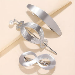 Vintage French Hair Clips Metal Stick Ponytail Holders Barrettes for Women Girls