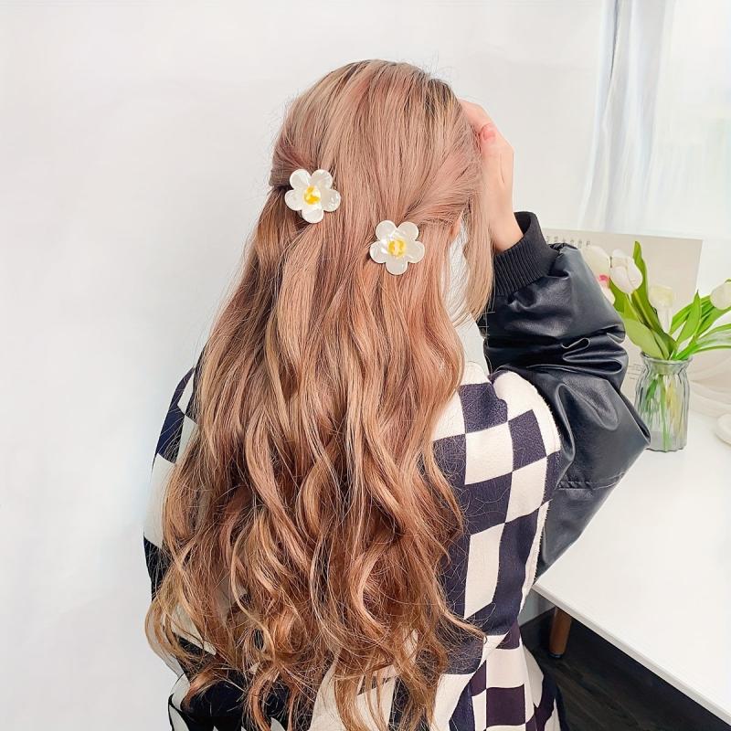 Acrylic Flower Hair Claw Sunflower Shaped Hair Claw for Girls