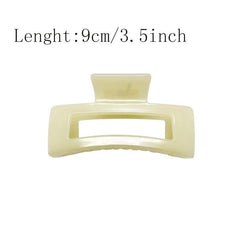 Acrylic Hair Claw Solid Jaw Claw Ponytail Holder Hair Accessories