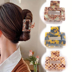 Acetic Acid Hair Claw Square Large Shark Claw Ponytail Holder Hair Accessories