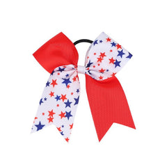 American Flag Hair Tie Ribbon Bow Hair Rope Ponytail Holder Hair Accessory