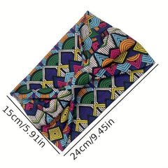 Geometric Print Boho Headband Elastic Hair Band Yoga Sport Head Wrap