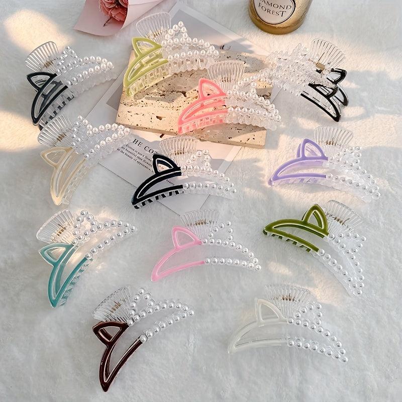 Cat Ear Hair Claw Clip Acrylic Jaw Clamp Clip Hair Accessory For Women Girls