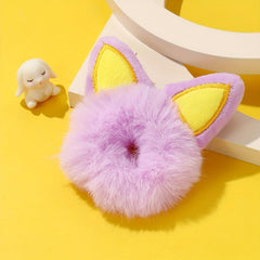 Plush Animal Ears Hair Tie Ponytail Rope Women's Hair Accessories