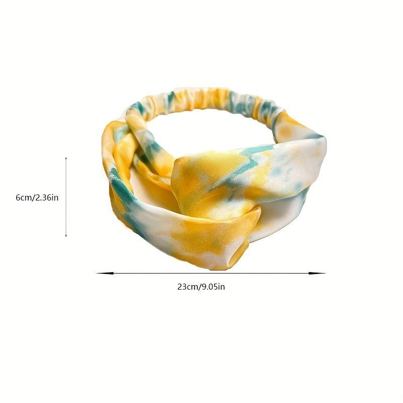 Y2K Tie Dye Headband Criss Cross Sweet Hair Accessories