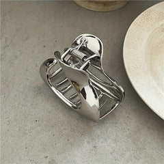 Metal Hair Claw Style Hair Claw Hollow Alloy Hair Claw Nonslip Ponytail Holder