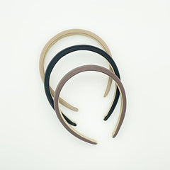 3pcs Women Solid Leather Party Headband Hair Loop Clasp Glitter Hairbands
