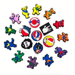 19pcs Cartoon Shoe Charm PVC Soft Rubber Shoe Buckle Clogs DIY Accessories