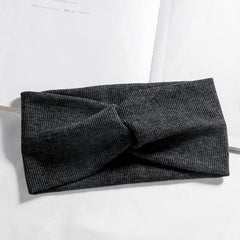 Solid Headband Wide Turban Twist Knitted Hairband Hair Accessories