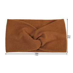 Solid Headband Wide Turban Twist Knitted Hairband Hair Accessories