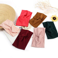 Solid Headband Wide Turban Twist Knitted Hairband Hair Accessories