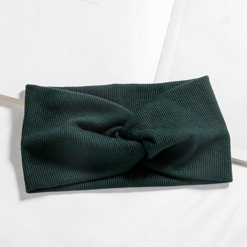 Solid Headband Wide Turban Twist Knitted Hairband Hair Accessories