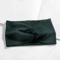 Solid Headband Wide Turban Twist Knitted Hairband Hair Accessories
