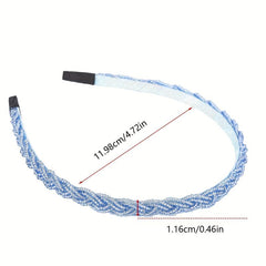 Crystal Beaded Headband Braided Hair Band Style Headdress Hair Accessories